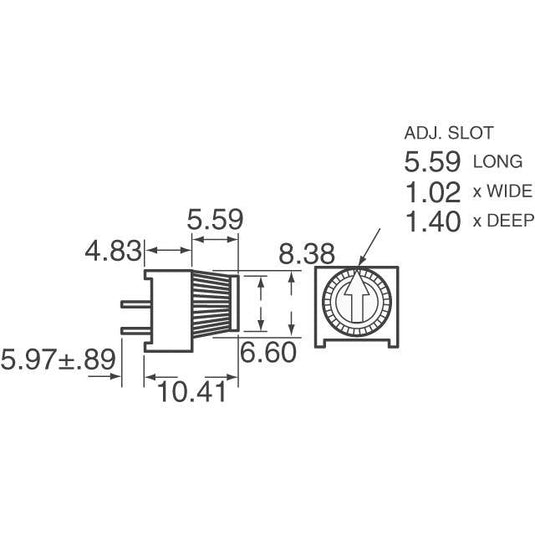 Precision Adjustable Potentiometer (3386P) - ThinkRobotics.in