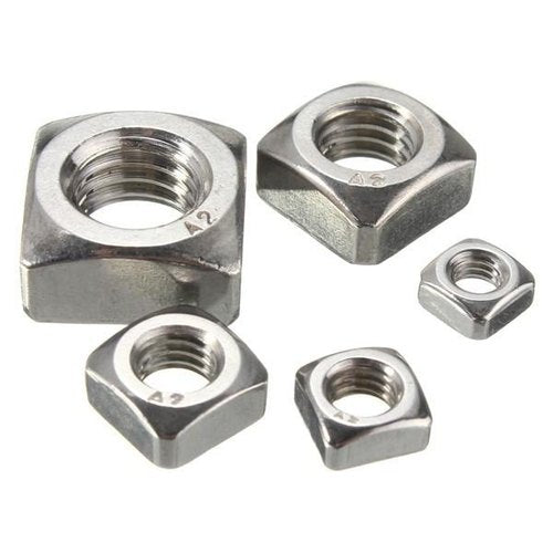 Stainless Steel Thin Square Nuts (pack of 10)