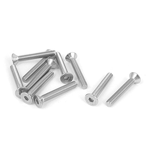 Stainless Steel Hex Drive Countersunk Flat Head Screws (Pack of 10)