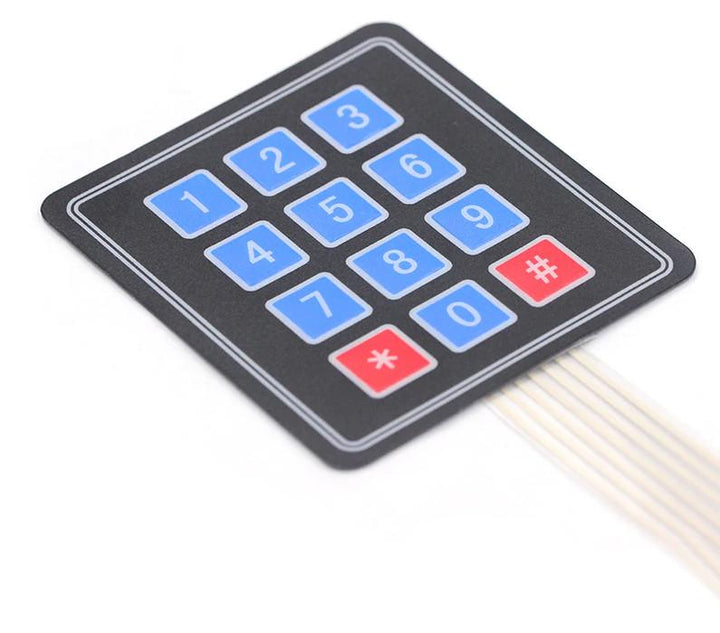 Robotics Keypad ThinkRobotics 4 x 3 Flexible Matrix Keypad - 12 Button Membrane ...