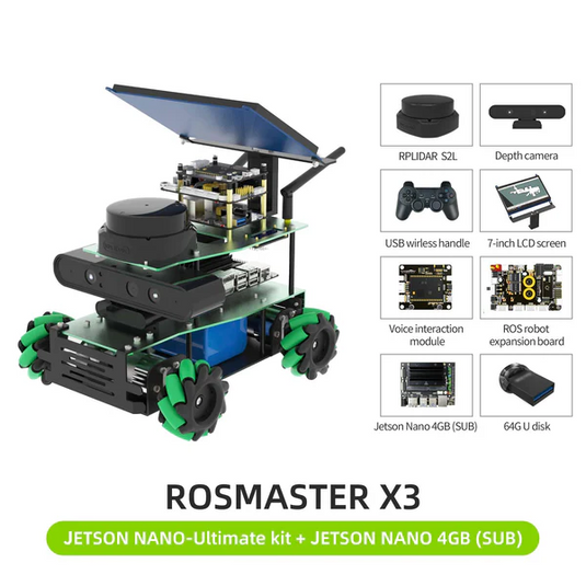 ROSMASTER X3 ROS Robot with Mecanum Wheel