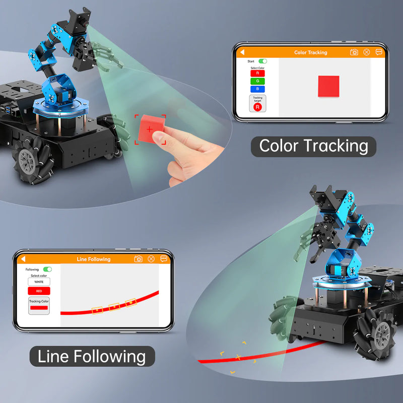 Load image into Gallery viewer, ArmPi Pro ROS Robot Chassis with Robot Arm
