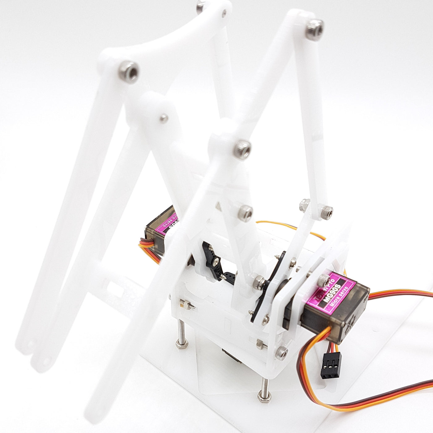 4 DOF White Acrylic Robotic Arm MG90s Kit Online