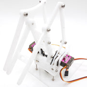 4 DOF White Acrylic Robotic Arm MG90s Kit Online