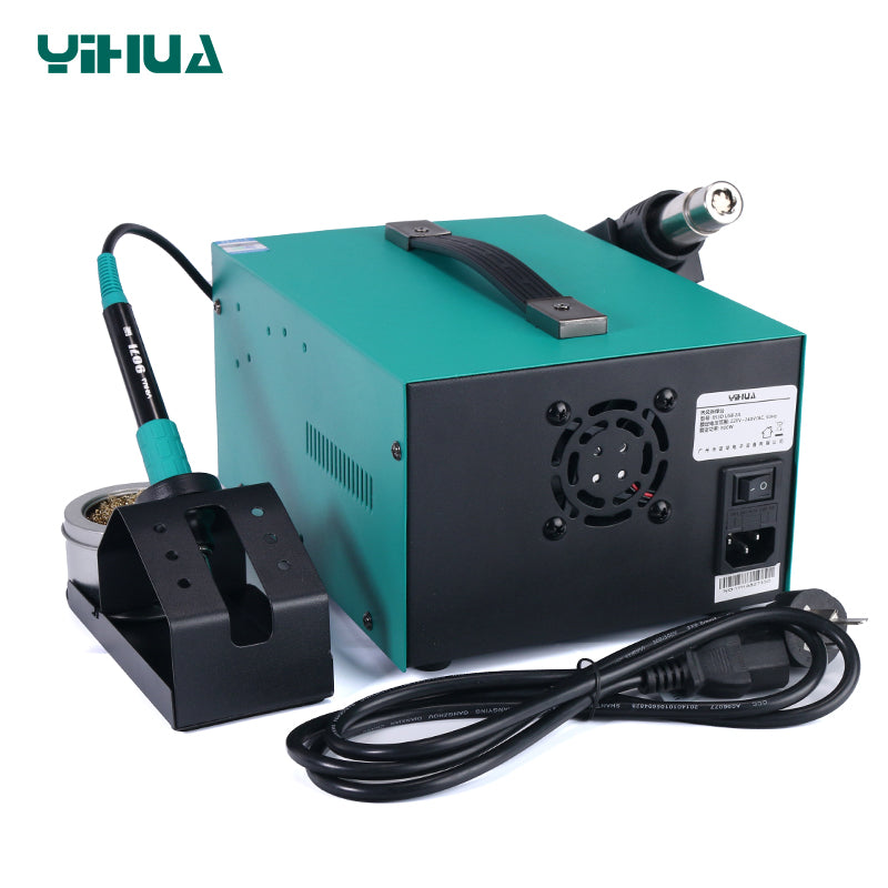 YIHUA 853D 3-in-1 Rework Soldering Station with 30V 2A DC Power Supply