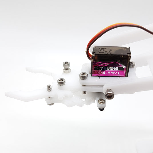 4 DOF White Acrylic Robotic Arm MG90s Kit Online