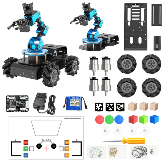 ArmPi Pro ROS Robot Chassis with Robot Arm