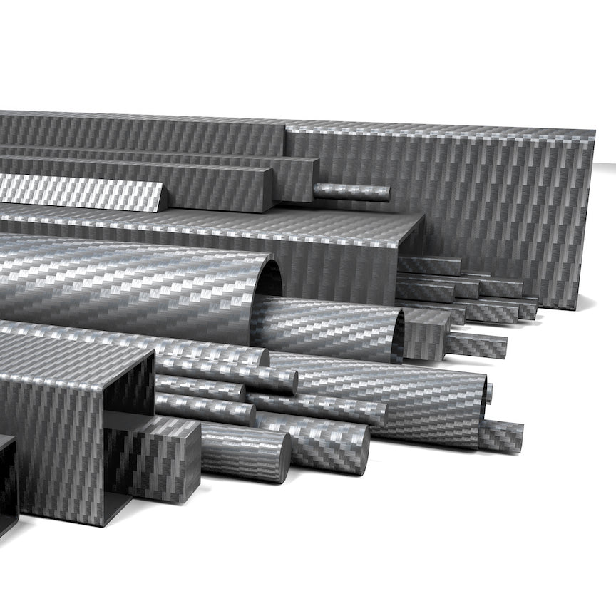 High Quality 3K Twill Roll Wrapped Carbon Fibre Square Tube