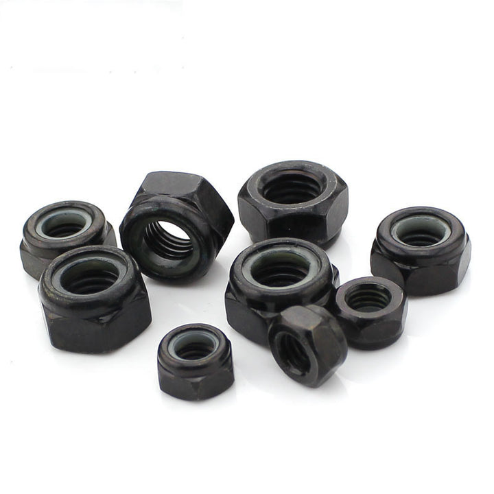 Metric Steel Nylon-Insert Locknuts - Black Oxide (Pack of 10)