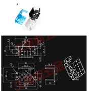 MG995 / MG996R / DS3115 Standard Servo Brackets & Bearings (1 piece per pack - All black finish)