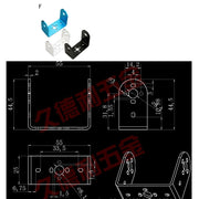 MG995 / MG996R / DS3115 Standard Servo Brackets & Bearings (1 piece per pack - All black finish)