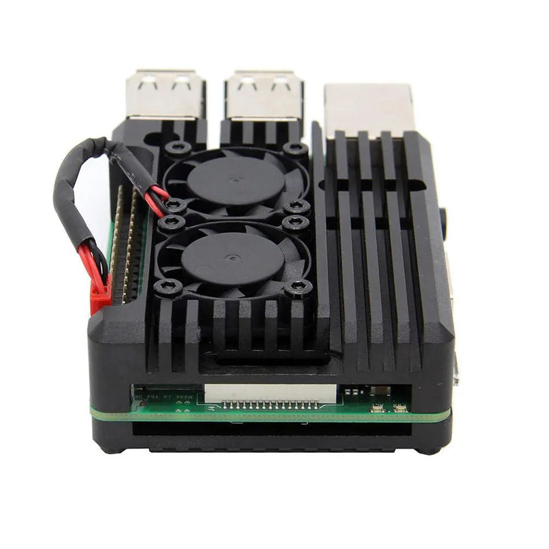Load image into Gallery viewer, Raspberry Pi 4 Aluminum Case With Dual Cooling Fan Online
