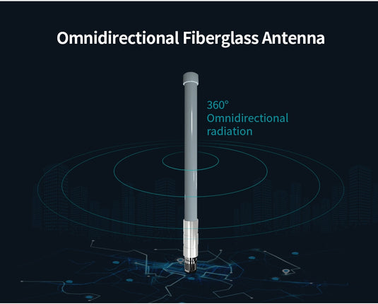 Fiberglass Waterproof LoRa High Gain Antenna with Lightening Arrestor (868Mhz) - WPA WPC Certified