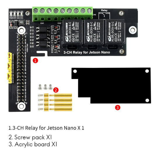 3-Ch Relay Expansion Board For Jetson Nano Online