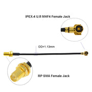 U.FL IPEX 4 to SMA / RPSMA Connector Pigtail