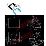 MG995 / MG996R / DS3115 Standard Servo Brackets & Bearings (1 piece per pack - All black finish)