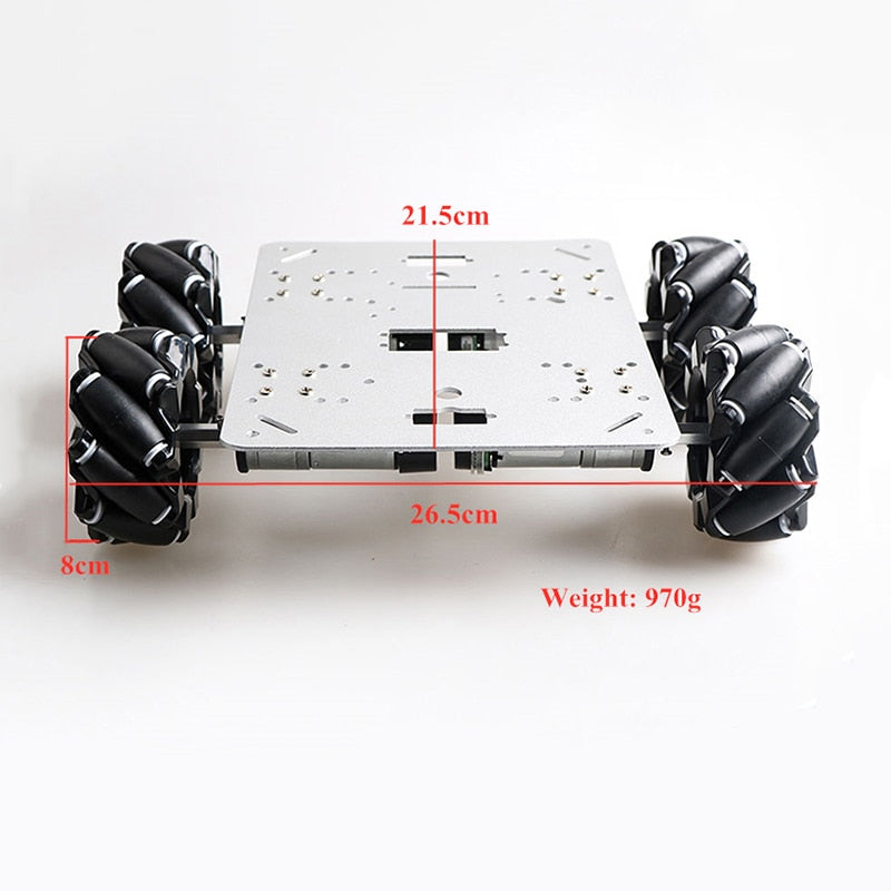 4WD Metal Robot Chassis Kit W/ Mecanum Wheels Online