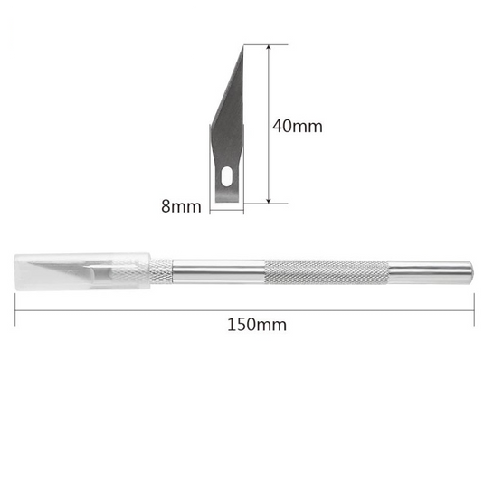 Precision Metal Scalpel Knife with 6 Blades