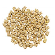 Brass Heat-Set Knurled Inserts for Plastic (Pack of 10)