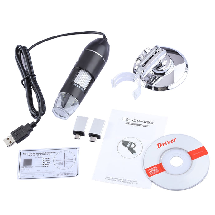Adjustable 500X Magnification LED USB Digital Microscope