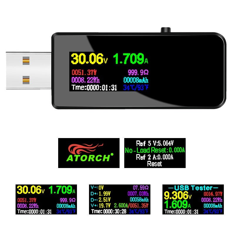 13-in-1 USB Tester - Voltmeter, Ammeter, Multimeter