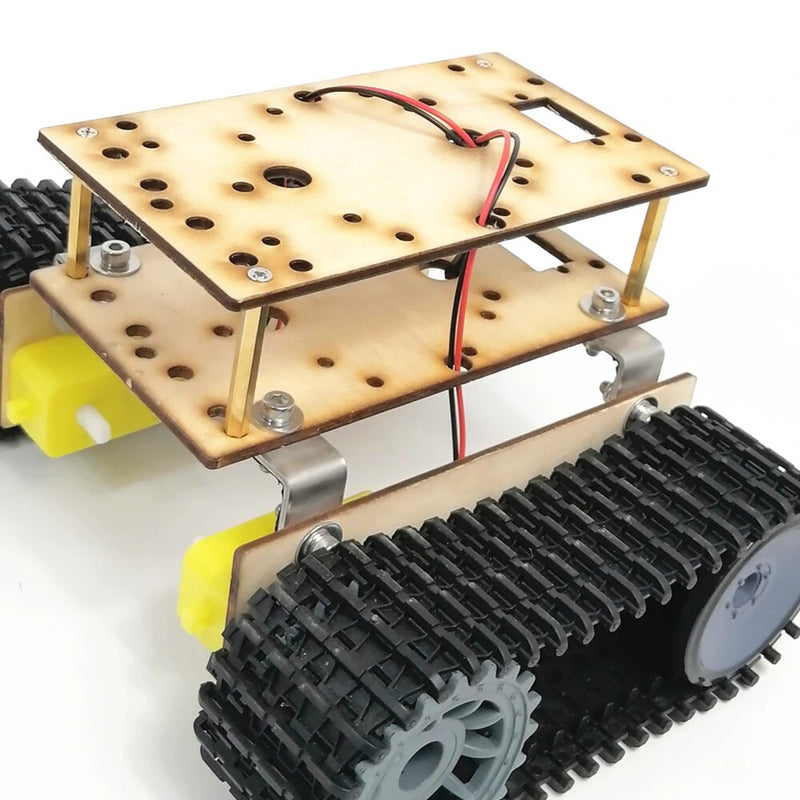 Load image into Gallery viewer, Wooden Robotic Tank Chassis - DIY Robot Online
