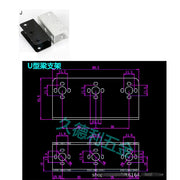 MG995 / MG996R / DS3115 Standard Servo Brackets & Bearings (1 piece per pack - All black finish)