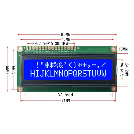 1602 2004 Character LCD Display Module with HD44780 Controller