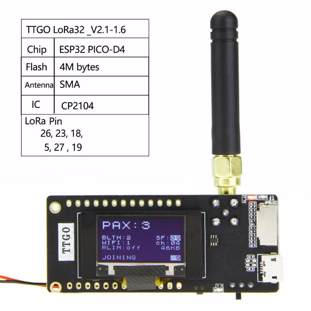 LoRa32 ESP32 0.96" OLED SD Card 868Mhz