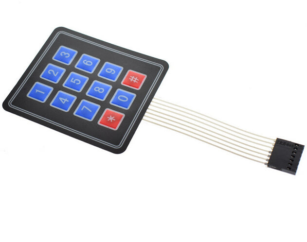 4 X 3 Flexible Matrix Keypad Membrane Switch Keyboard