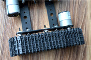 Aluminium Tank Robot Chassis with Dual 12V Motors - ThinkRobotics.in