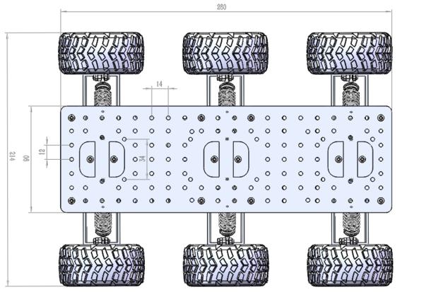 Load image into Gallery viewer, 6WD Metal Robot Chassis DIY Platform For Tough Off Roading Vehicles
