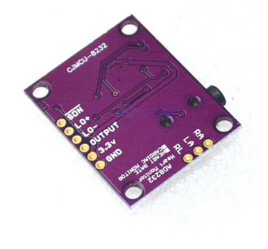 AD8232 Heart Rate / Pulse Rate Monitor kit with Electrodes ...