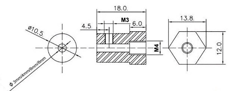 130mm Wheel Set with Couplers - ThinkRobotics.in