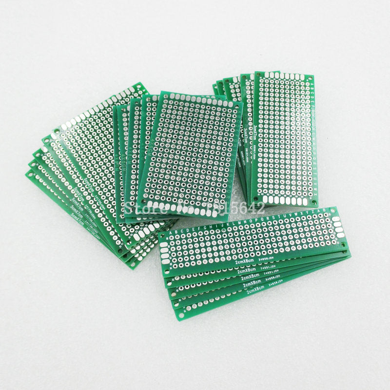 Double Side Prototype DIY Printed Circuit (PCB) Board / Protoboard (Pack of 1)