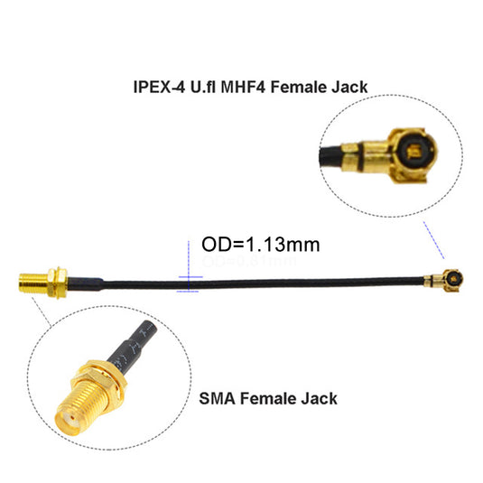 U.FL IPEX 4 to SMA / RPSMA Connector Pigtail