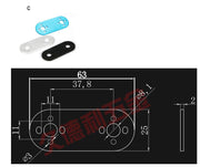MG995 / MG996R / DS3115 Standard Servo Brackets & Bearings (1 piece per pack - All black finish)