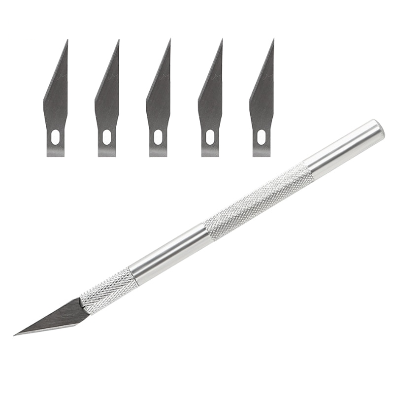 Precision Metal Scalpel Knife with 6 Blades