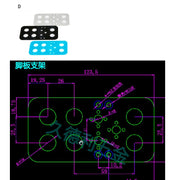 MG995 / MG996R / DS3115 Standard Servo Brackets & Bearings (1 piece per pack - All black finish)