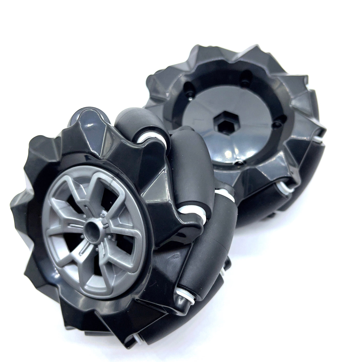 16KG Load 96mm Omni Wheels / Mecanum Wheels with Hex Couplers (Pack of 4)