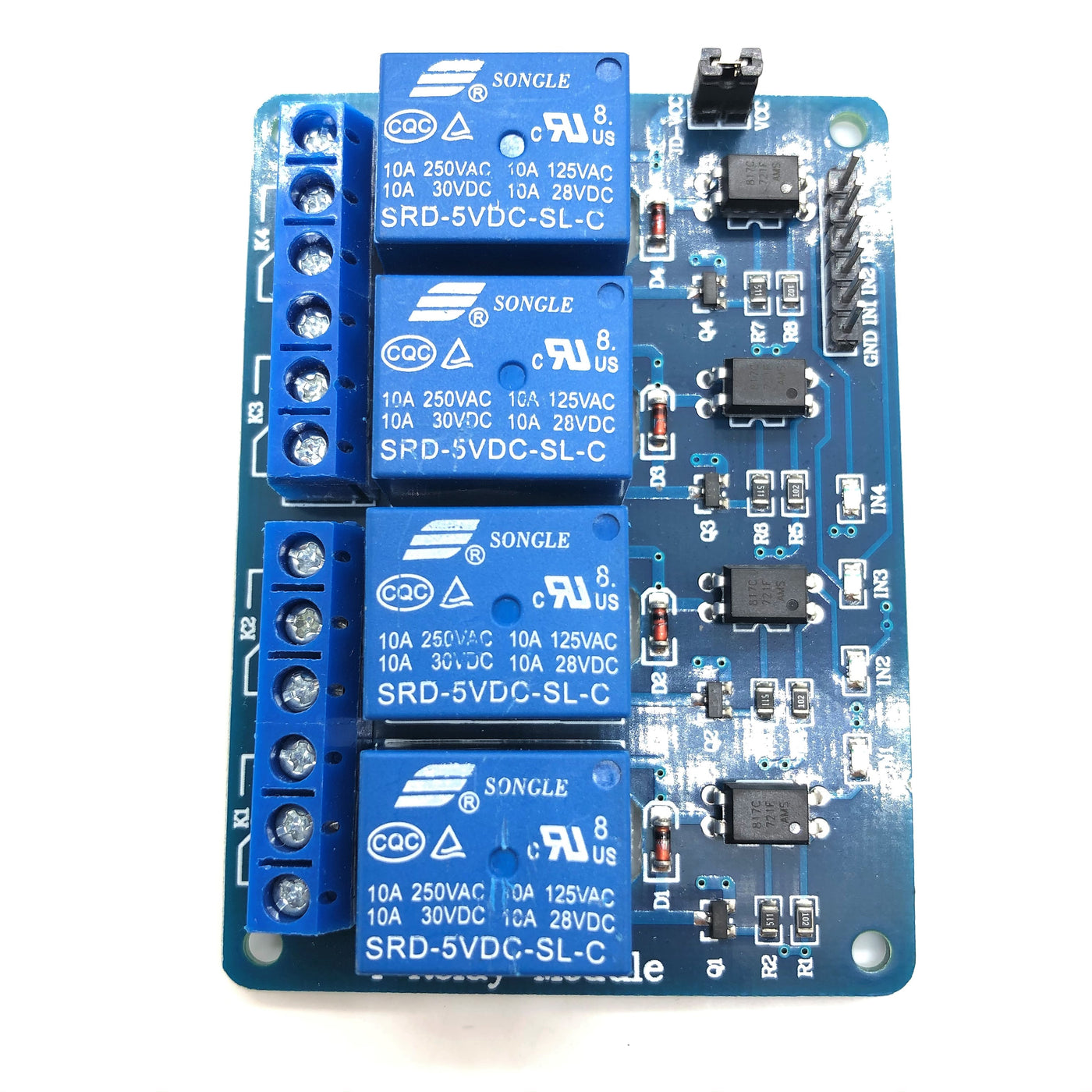 4 Channel Relay Module Breakout Board (5V)
