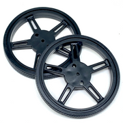 60mm Wheel for Continuous Rotation SG90 / MG90S Servos (Pack of 2)