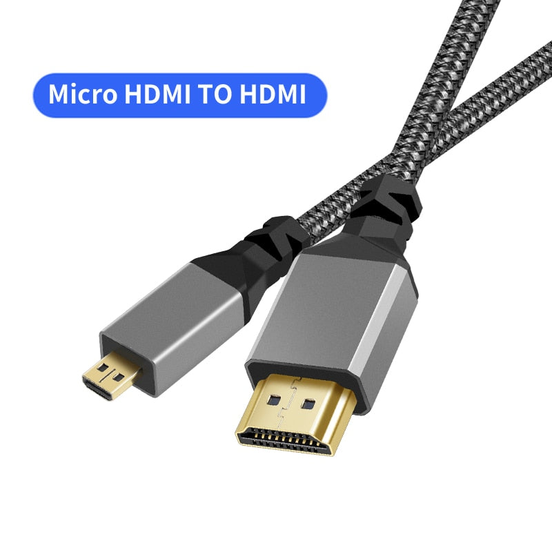 Load image into Gallery viewer, 4K/60Hz Micro HDMI To HDMI Braided Cable Online
