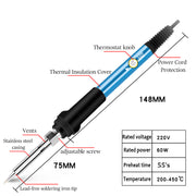 60W Adjustable Temperature Soldering Iron & Tool Set