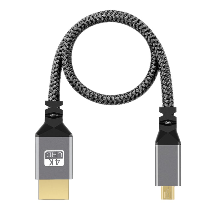 JSAUX Adaptador micro HDMI a HDMI, cable adaptador micro HDMI macho a HDMI  hembra, 4K @60Hz HDR 3D Dolby 18Gbps, compatible con Nikon Zfc/GoPro