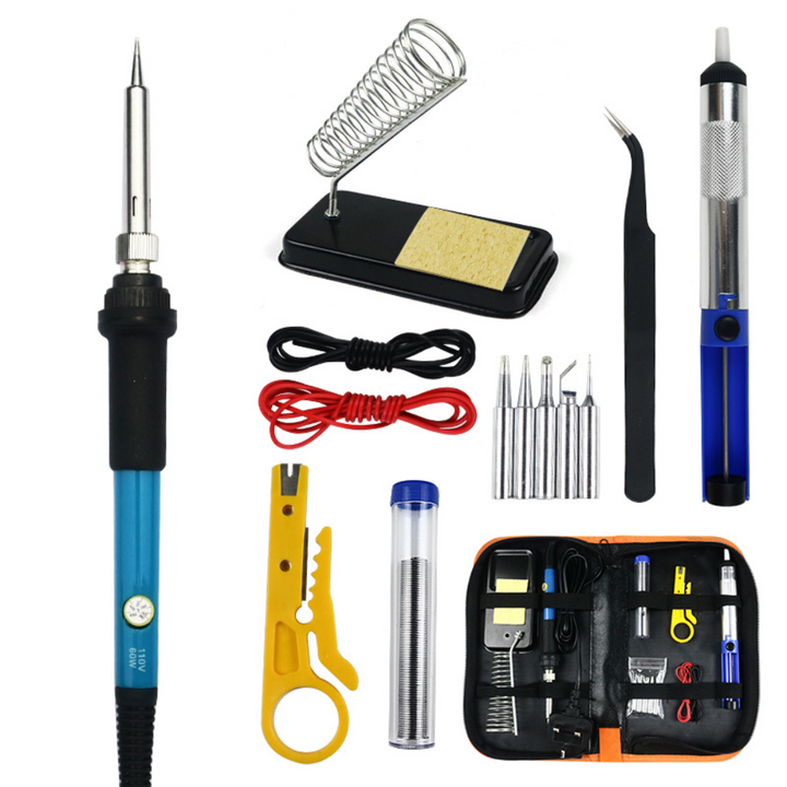 60W Adjustable Temperature Soldering Iron & Tool Set