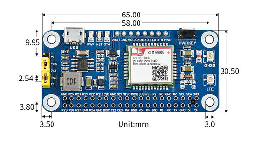 Waveshare SIM7080G GNSS HAT For Raspberry Pi Online