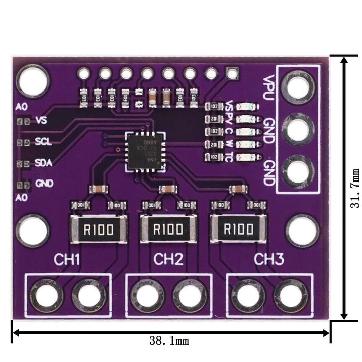 INA3221 Triple-Channel, High-Side Measurement, Shunt and Bus Voltage M ...