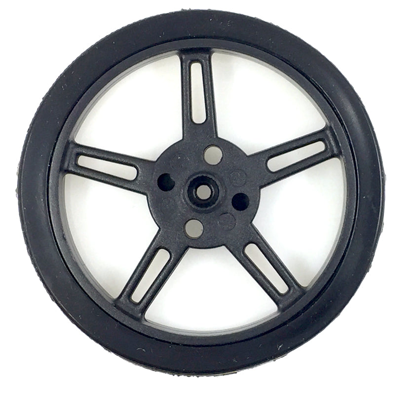 60mm Wheel for Continuous Rotation SG90 / MG90S Servos (Pack of 2)
