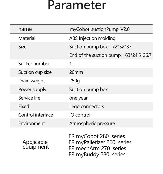 Suction Pump 2.0 For MyCobot/MyPalletizer/MechArm/MyBuddy